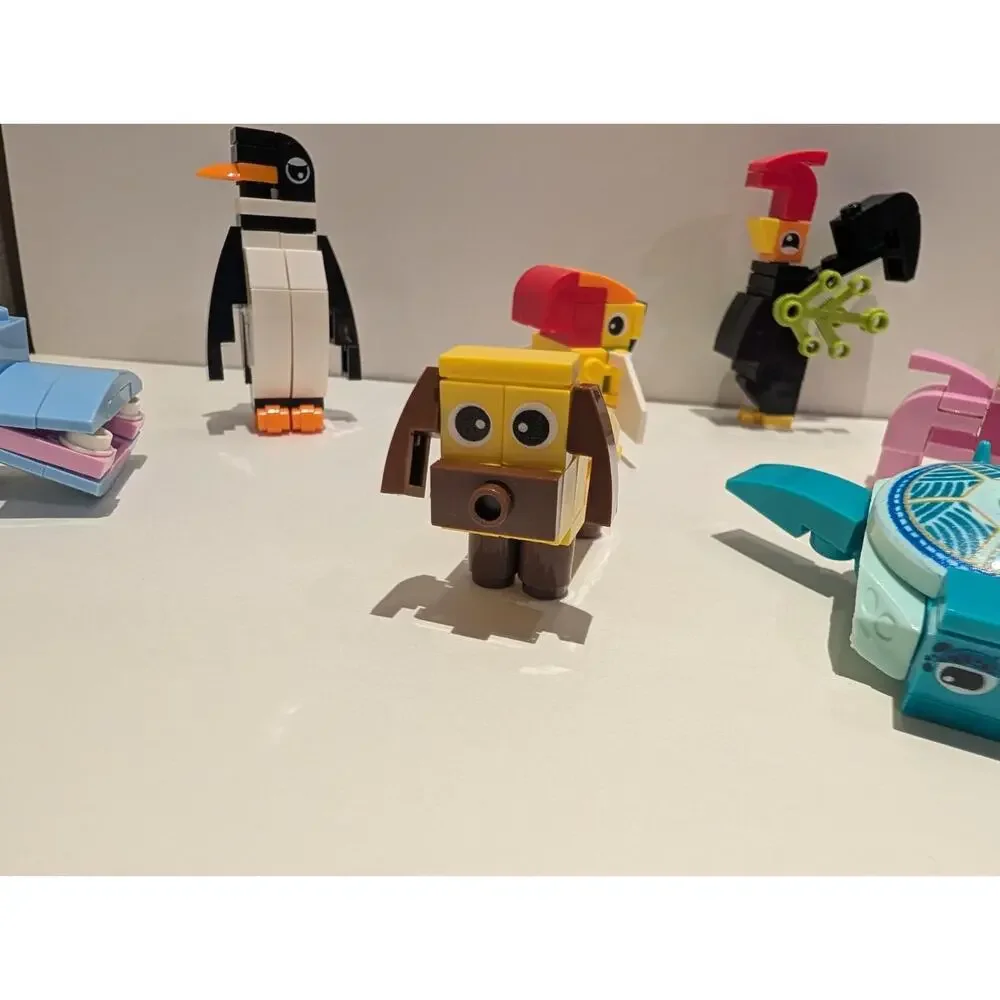Building Blocks Animal Safari Set Hippo Lion Turtle Lot Of 7